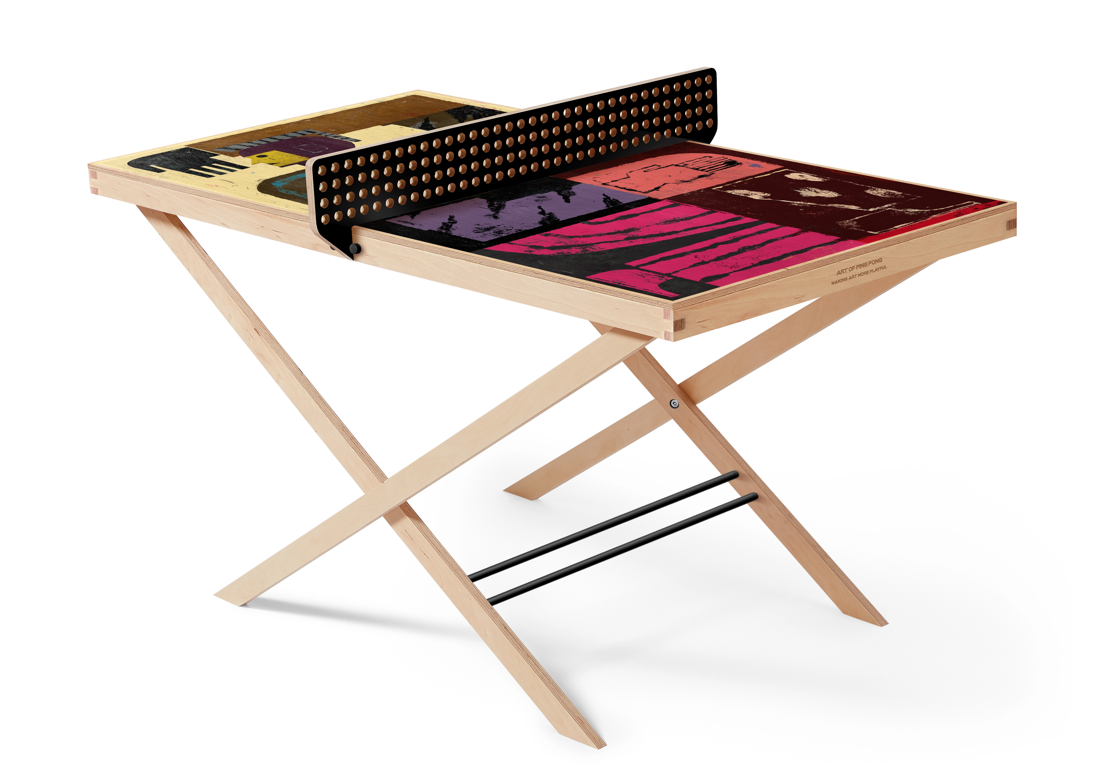 Jamel Armand ArtTable from the Silk Song collection by Art of Ping Pong shown on white background