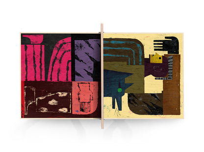 Jamel Armand ArtTable from the Silk Song collection by Art of Ping Pong shown from above on white background