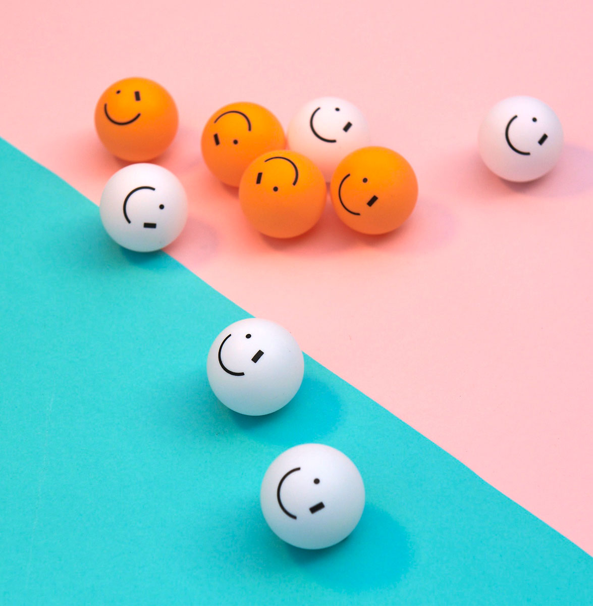 Smiley Wink Balls - Art of Ping Pong