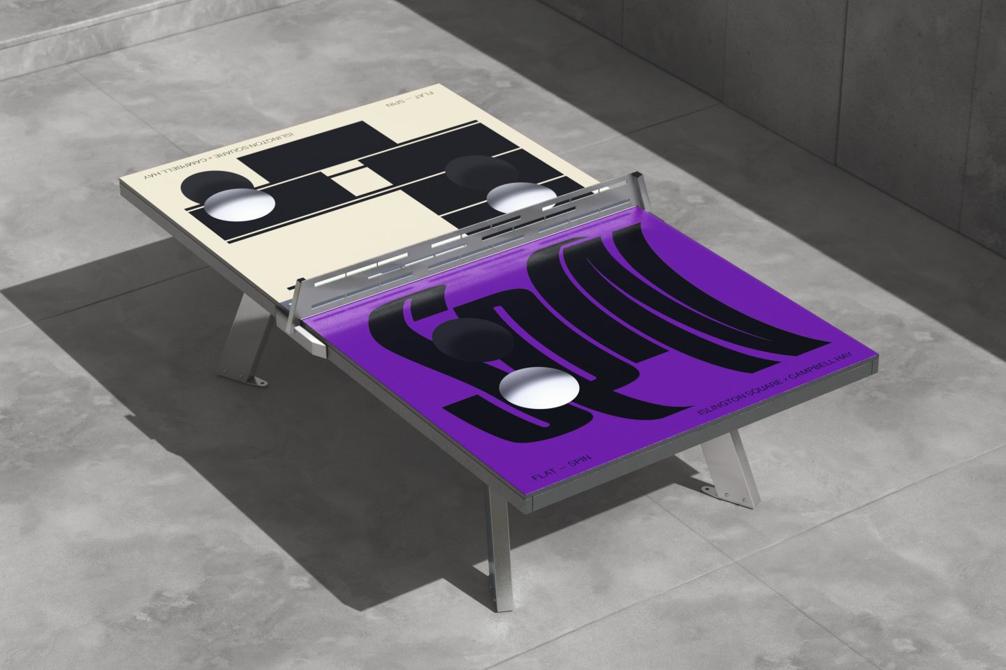 Full-size Art of Ping Pong Table with Campbell Hay