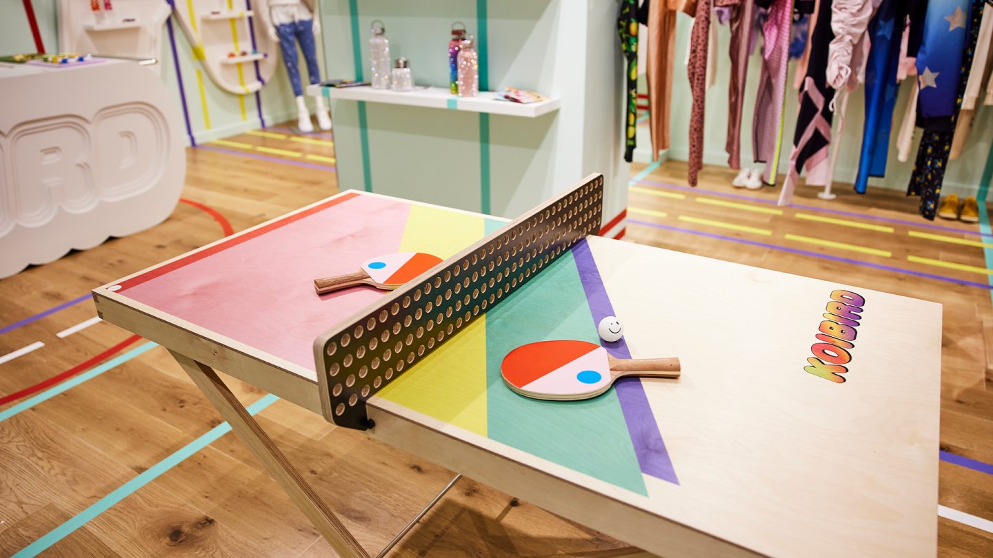 Koibird and Art of Ping Pong ArtTable. Take Tennis table and bats